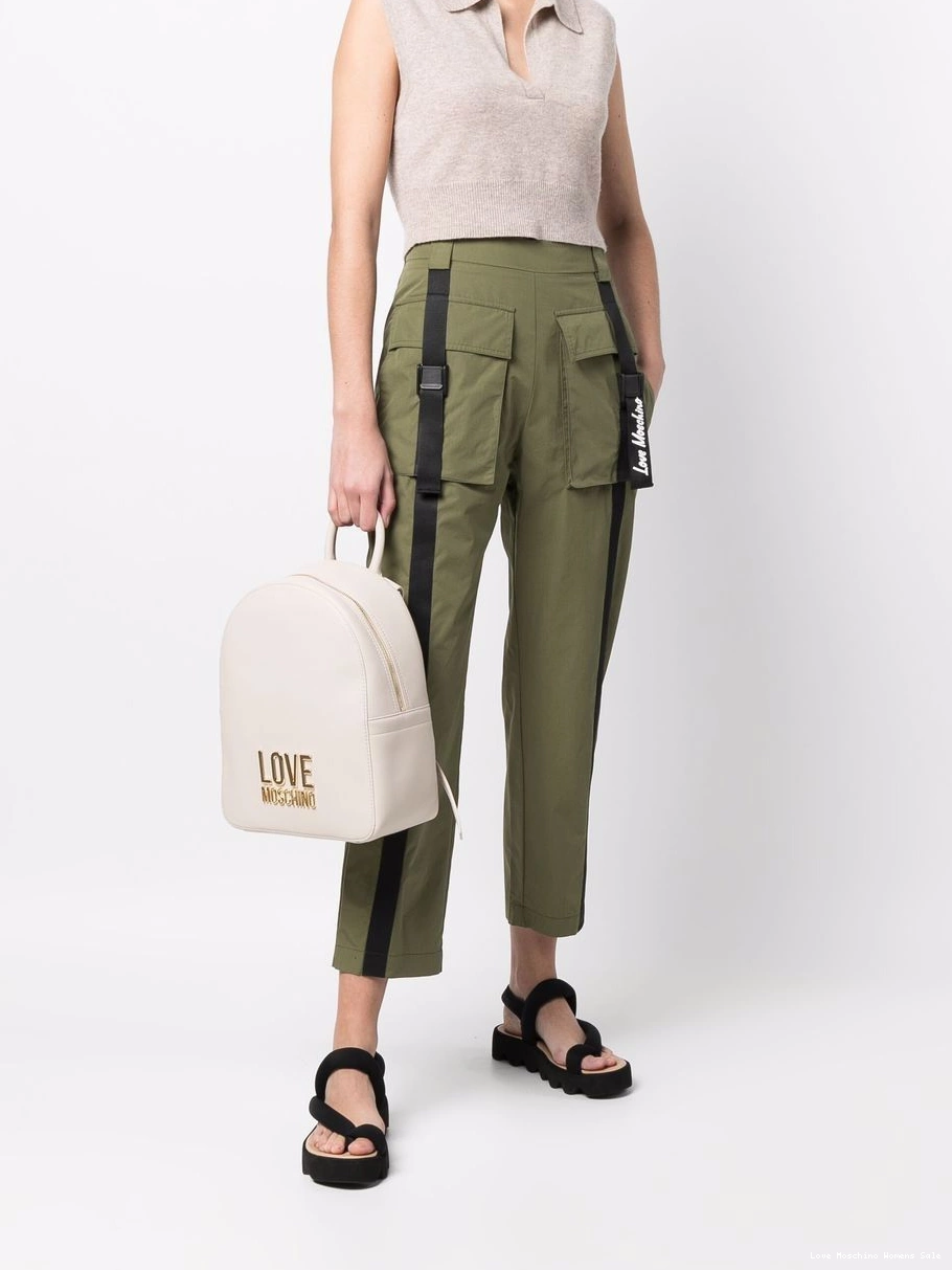 Affordable cotton-blend Women parachute Moschino trousers Love flap-pockets 0417